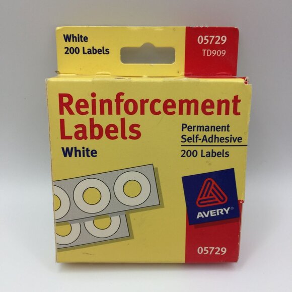 Avery Set 2 Packs 200 1/4" Round Self-Adhesive Reinforcement Labels White Clear - Picture 2 of 7